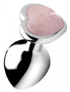 Authentic Rose Quartz Gemstone Heart Anal Plug