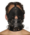 Strict Leather Premium Muzzle with Blindfold and Gags