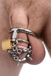 Bolted Chastity Cage with Spikes