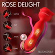 Load image into Gallery viewer, Rose Delight Silicone Thrusting Vibrator