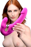 Evoke Rechargeable Vibrating Silicone Strapless Strap On